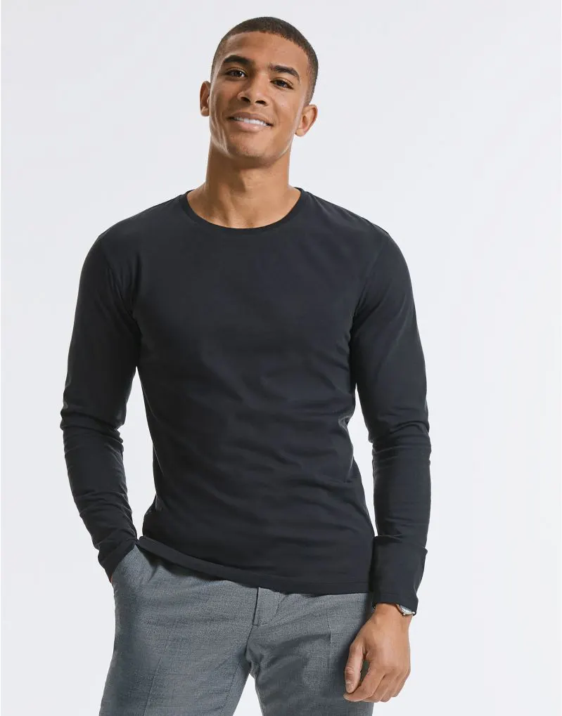 Russell Pure Organic Mens Long Sleeve T