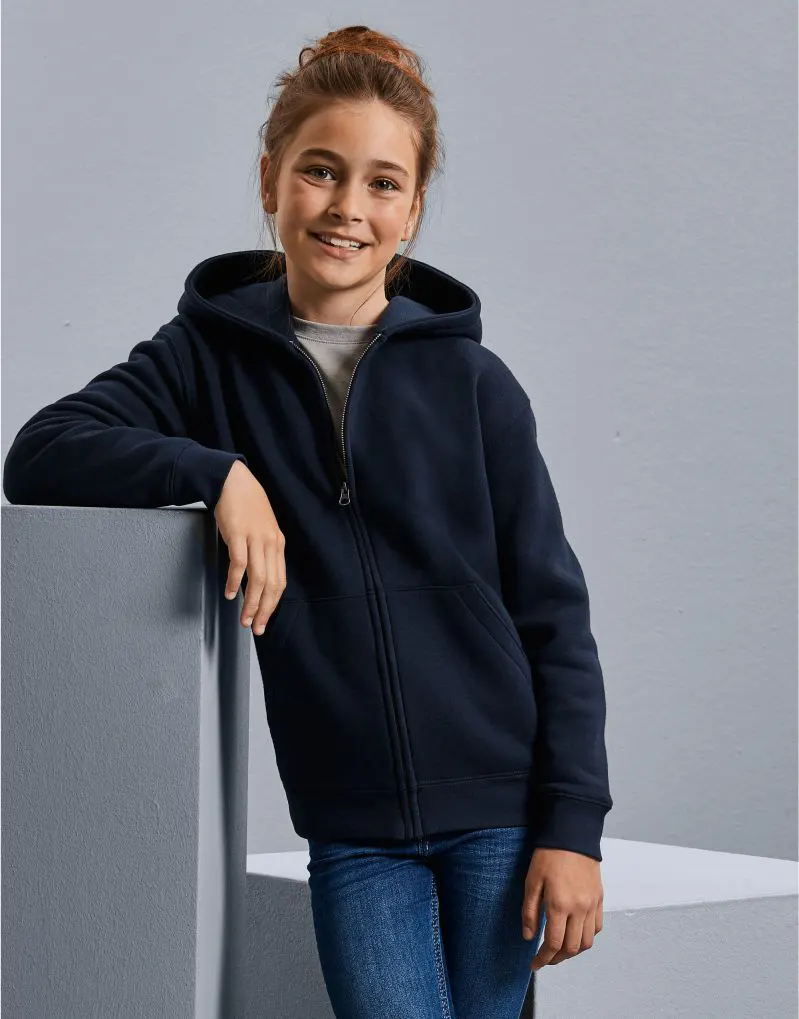 Russell Kids Jerzees Schoolgear Childrens Authentic Zipped Hooded Jacket