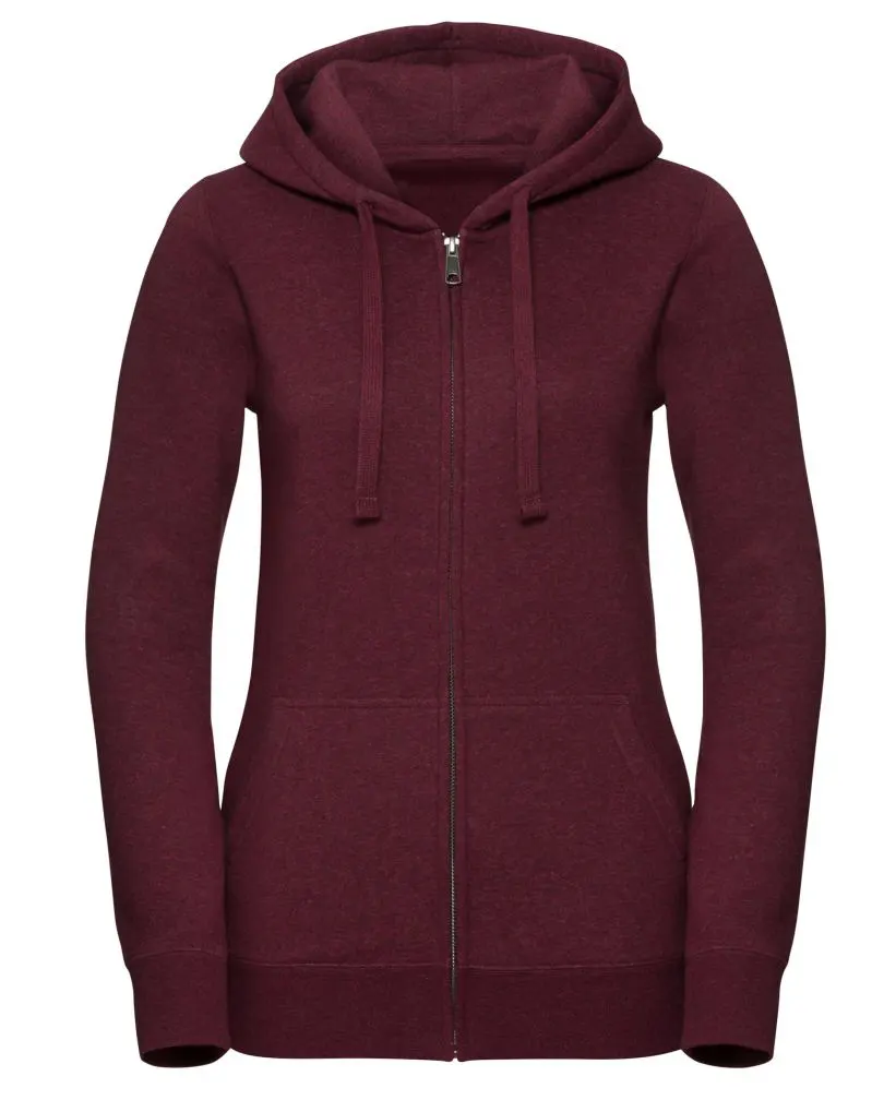 Russell Ladies Authentic Melange Zipped Hood Sweat