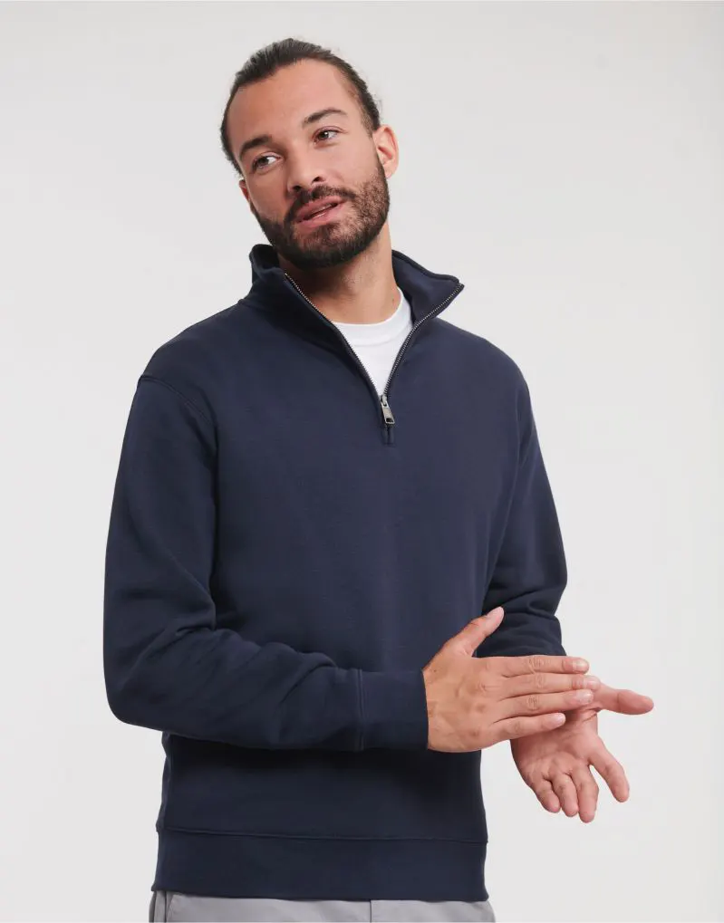 Russell Mens Authentic 1 and 4 Zip Sweat