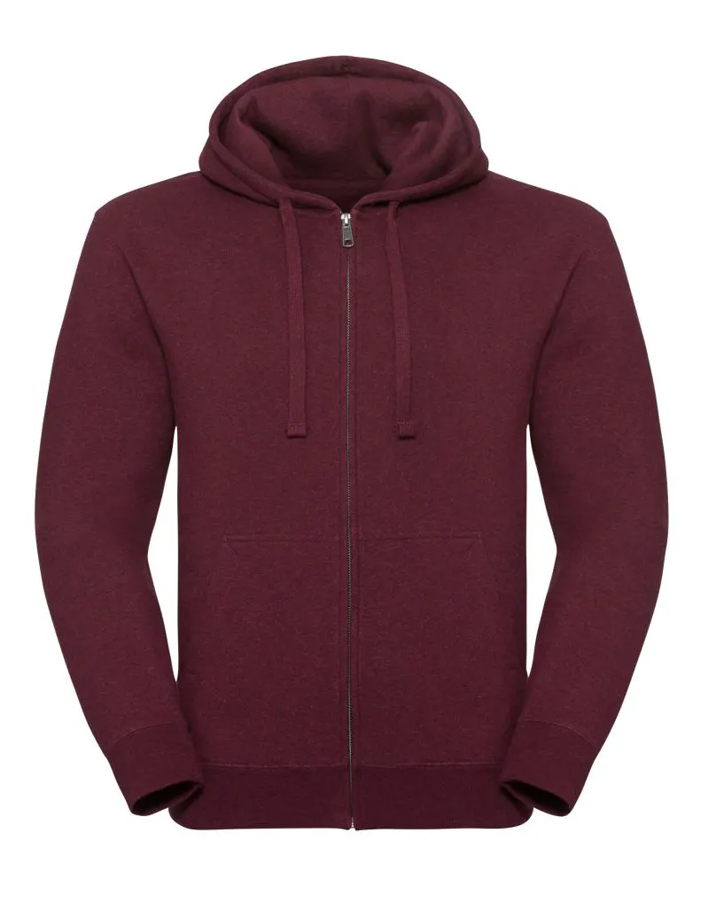 Russell Mens Authentic Melange Zipped Hood Sweat