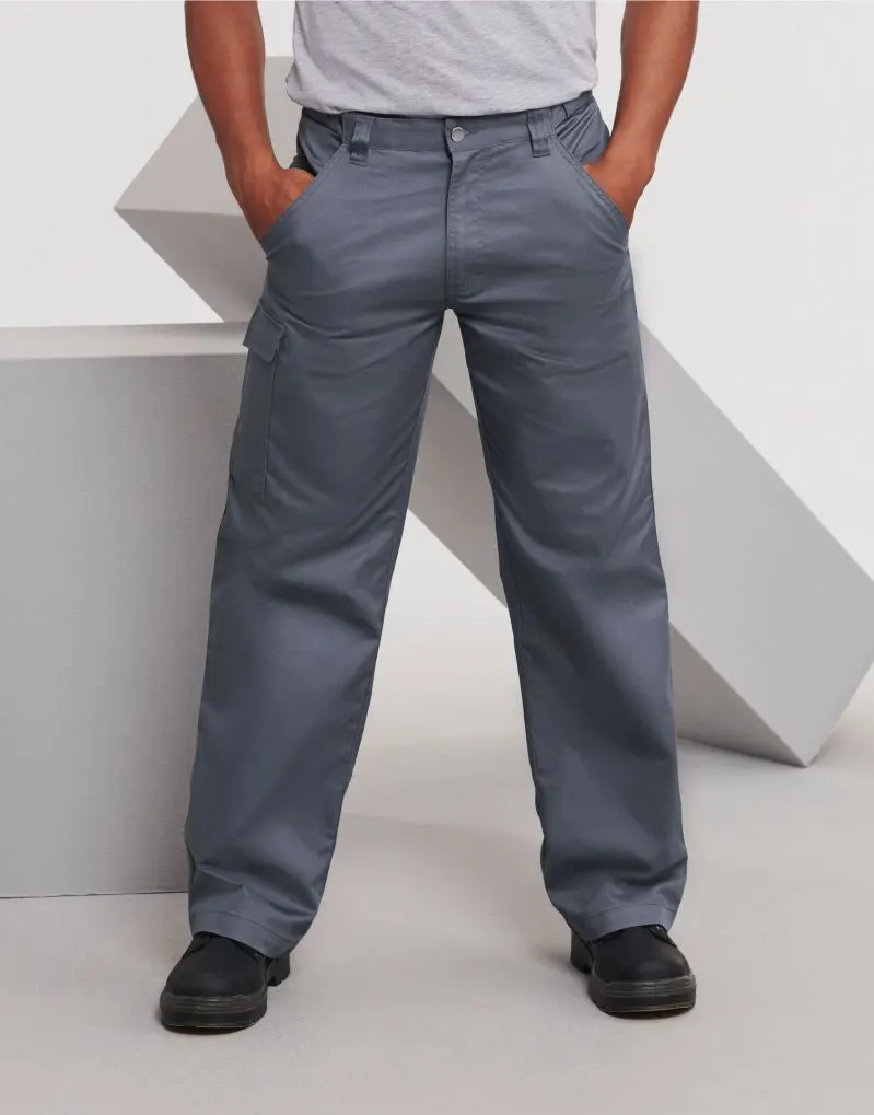 Russell Mens Polycotton Twill Trousers (Reg)