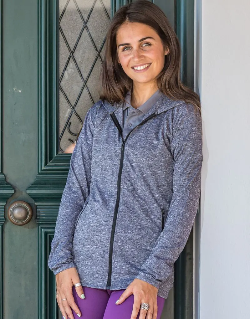 SPIRO FITNESS Womens Hooded Tee-Jacket