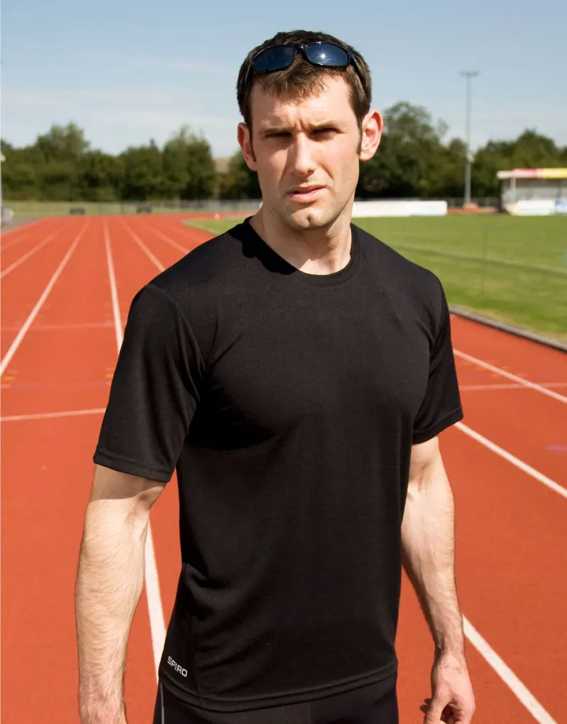 Spiro Mens Quick Dry Short Sleeve T-Shirt