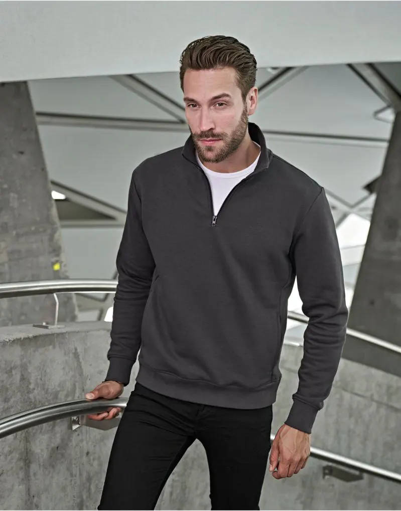 Tee Jays Mens Half Zip Sweatshirt
