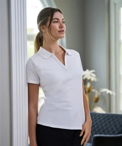 Tee Jays Womens Luxury Stretch V-Neck Polo