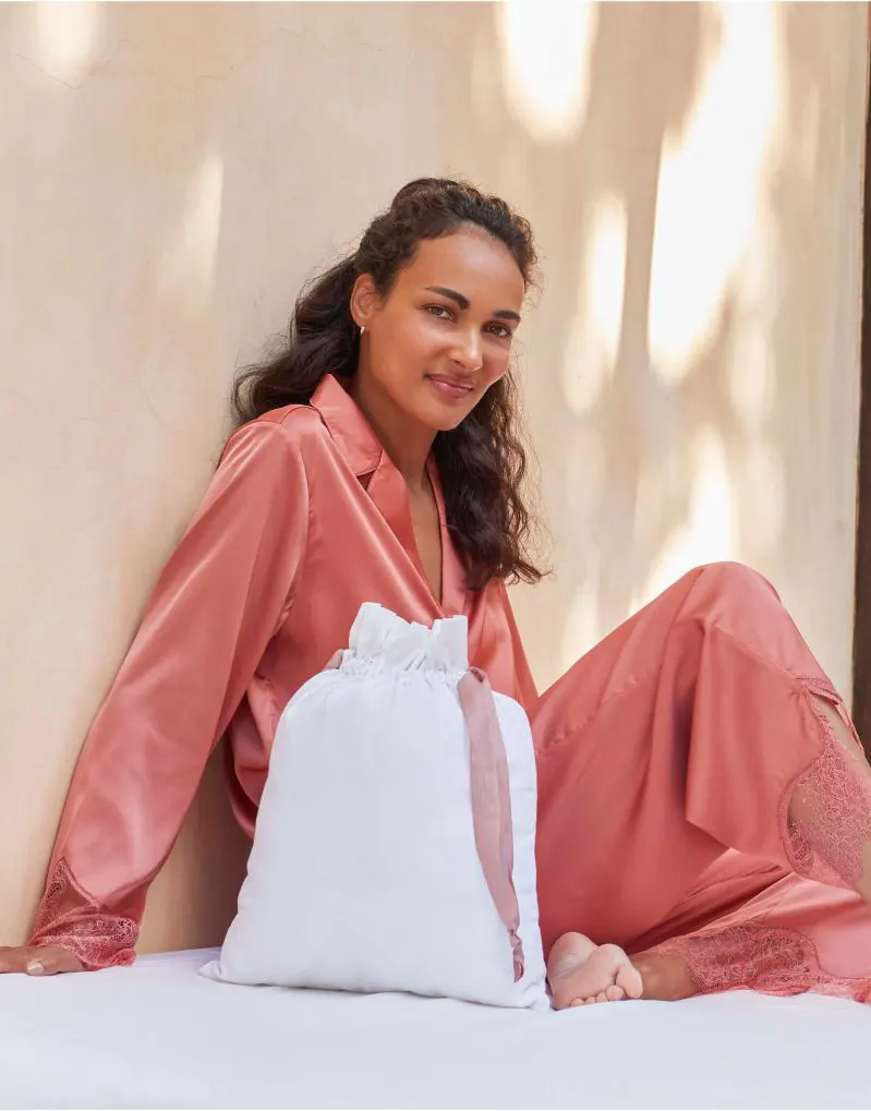 Westford Mill Cotton Bag with Ribbon Cord