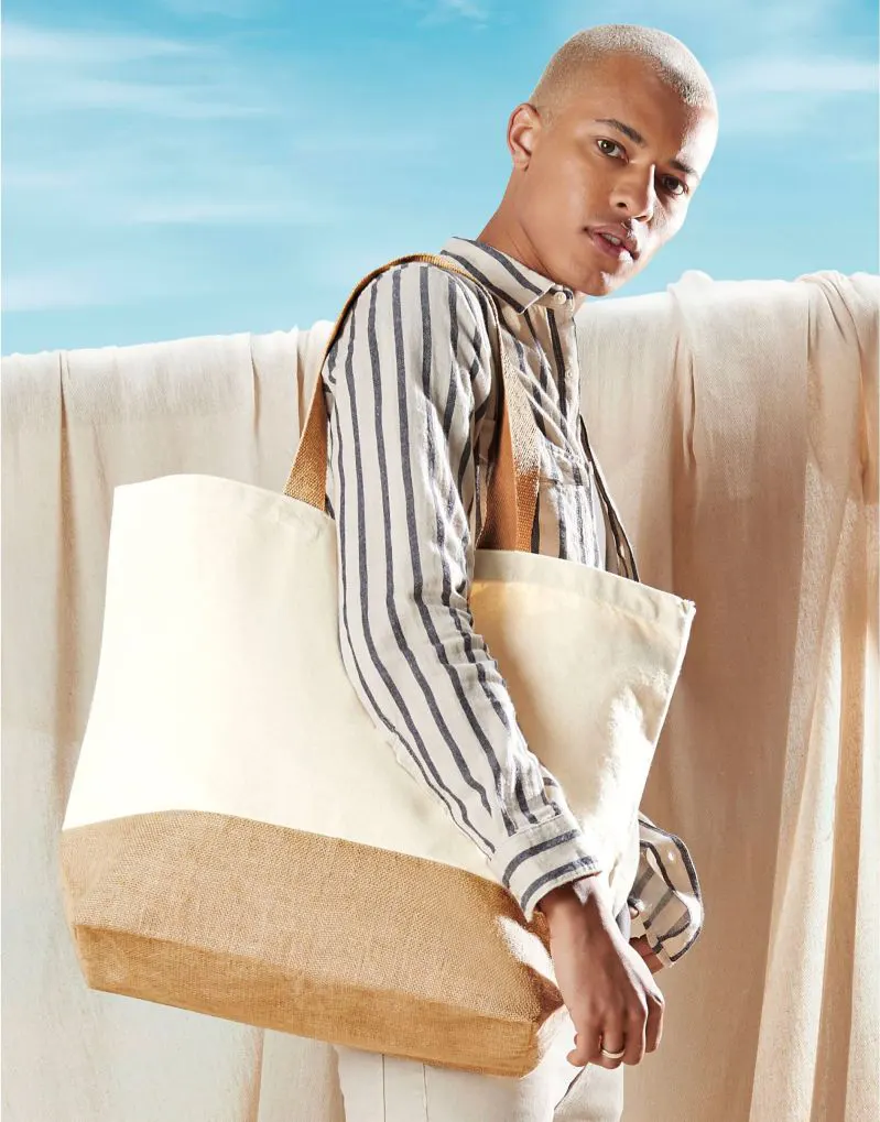 Westford Mill Jute Base Canvas Tote XL