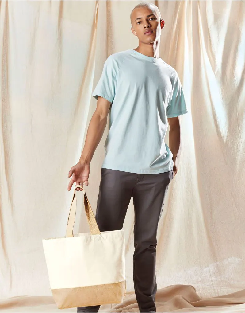 Westford Mill Jute Base Canvas Tote