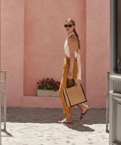 Westford Mill Natural Starched Jute Midi Tote