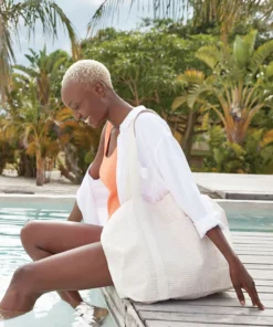 Westford Mill Striped Organic Cotton Shopper