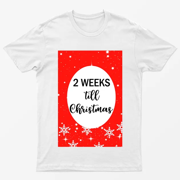 White 2 Weeks Til Christmas T-Shirt