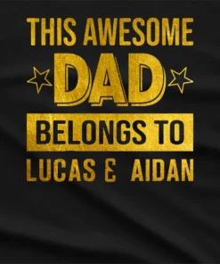 Personalised Awesome Dad Graphic T-Shirt