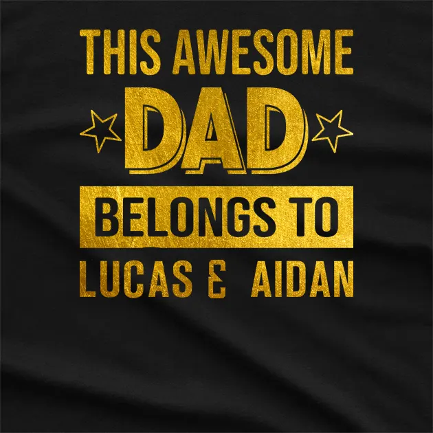 Personalised Awesome Dad Graphic T-Shirt