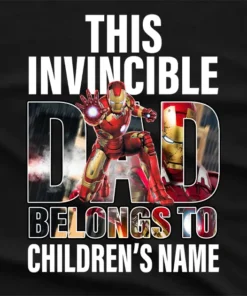 Personalised Invincible Dad T-Shirt