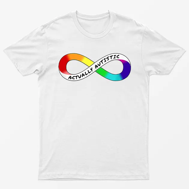 White Actually Autism Awareness Graphic T-Shirt