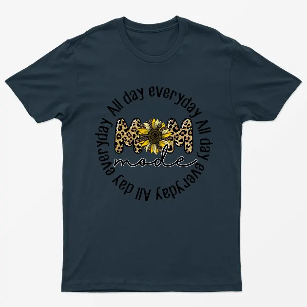 Navy Blue All Day Everyday Mom Mode T-Shirt