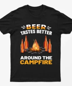 Black Around The Campfire Beer Graphic T-Shirt