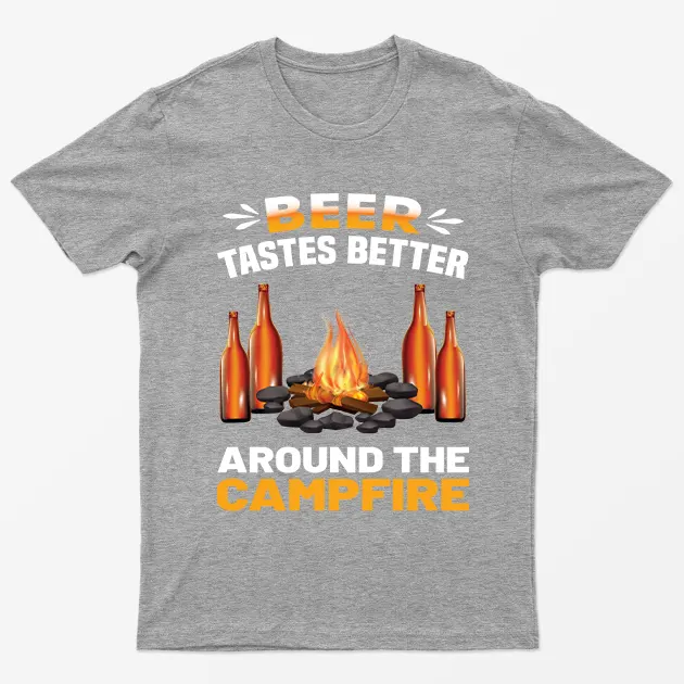 Sport Grey Around The Campfire Beer Graphic T-Shirt