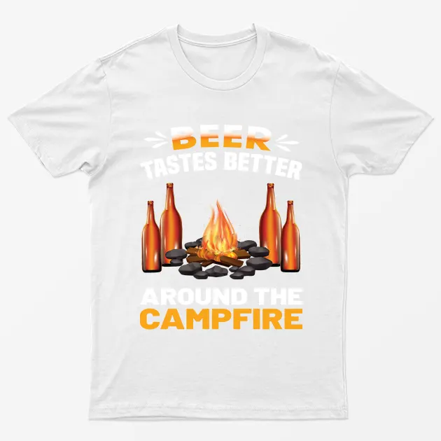 White Around The Campfire Beer Graphic T-Shirt
