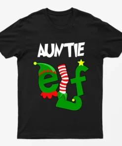 Black Auntie Elf T-Shirt
