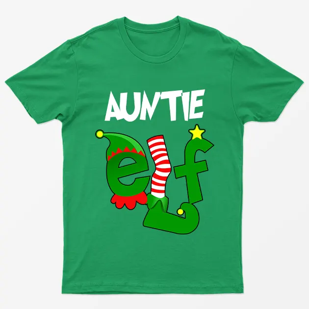 Irish Green Auntie Elf T-Shirt