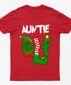 Red Auntie Elf T-Shirt