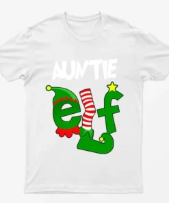 White Auntie Elf T-Shirt