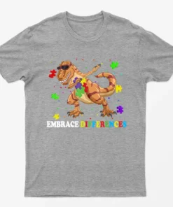 Sport Grey Autism Awareness Embrace Difference T-Shirt