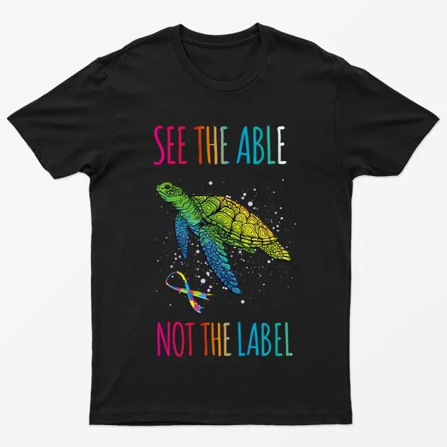 Black Autism Awareness See The Able Graphic T-Shirt