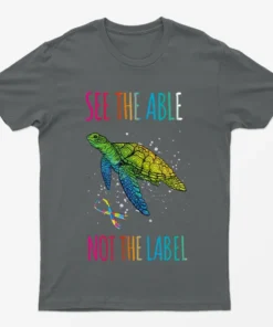 Charcoal Autism Awareness See The Able Graphic T-Shirt
