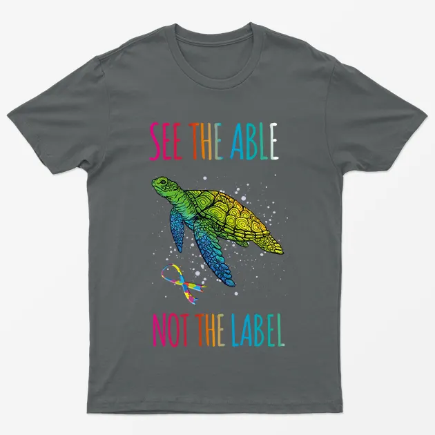 Charcoal Autism Awareness See The Able Graphic T-Shirt