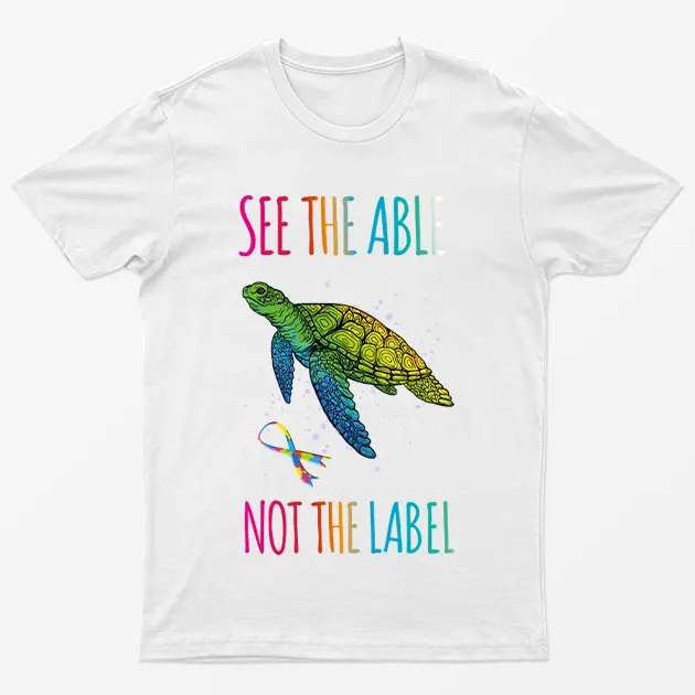 White Autism Awareness See The Able Graphic T-Shirt