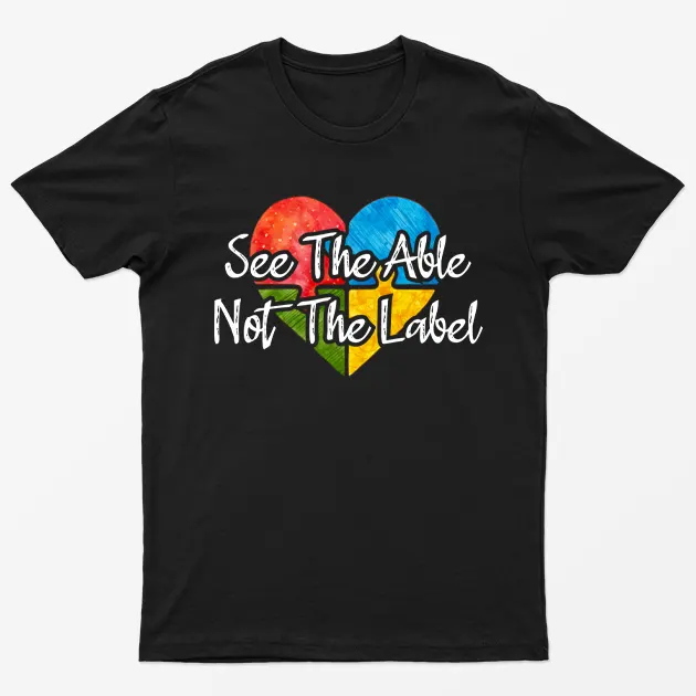 Black Autism Awareness See The Able T-Shirt