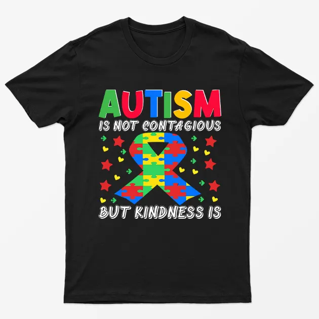 Black Autism Is Not Contagious Graphic T-Shirt