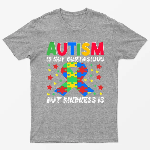 Sport Grey Autism Is Not Contagious Graphic T-Shirt