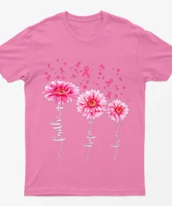 Azalea Faith Love Hope Breast Cancer Awareness T-Shirt