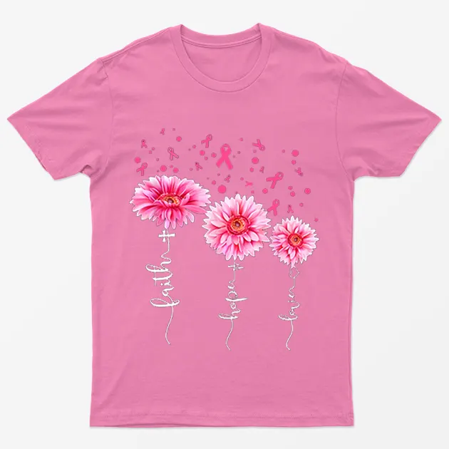 Azalea Faith Love Hope Breast Cancer Awareness T-Shirt