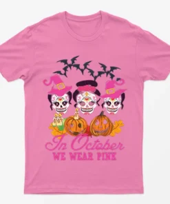 Azalea Halloween Breast Cancer Awareness Month T-Shirt