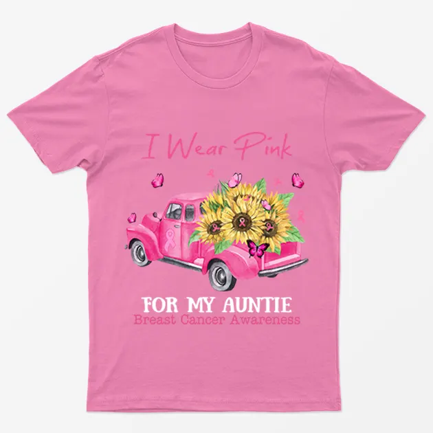 Azalea Pink Car Breast Cancer Awareness T-Shirt