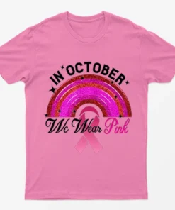 Azalea Pink Rainbow Breast Cancer Awareness T-Shirt