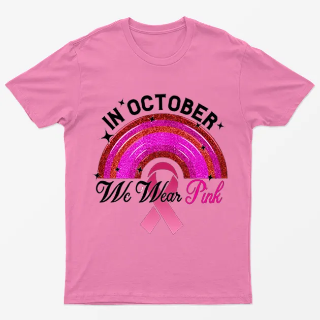 Azalea Pink Rainbow Breast Cancer Awareness T-Shirt