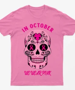 Azalea Pink Skeleton Cancer Breast Awaeness T-Shirt