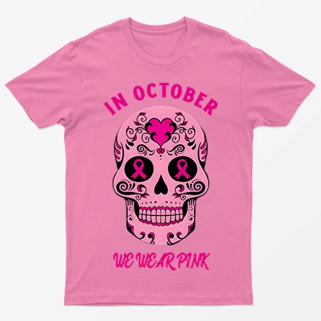 Azalea Pink Skeleton Cancer Breast Awaeness T-Shirt