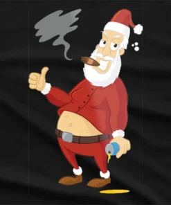Bad Santa Claus Christmas T-Shirt