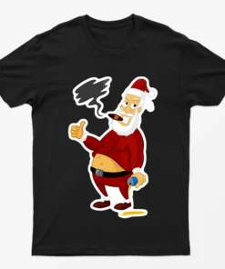 Black Bad Santa Claus T-Shirt