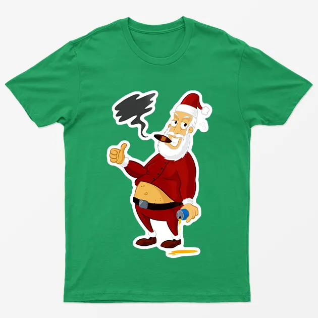 Irish Green Bad Santa Claus T-Shirt
