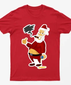 Red Bad Santa Claus T-Shirt