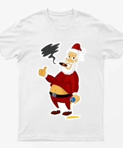 White Bad Santa Claus T-Shirt