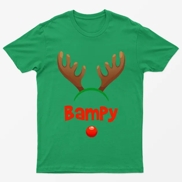 Irish Green Bampy Reindeer Nose Graphic T-Shirt